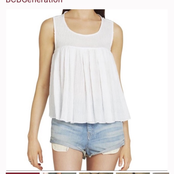 BCBGeneration Sky blue babydoll tank top - Picture 2 of 5